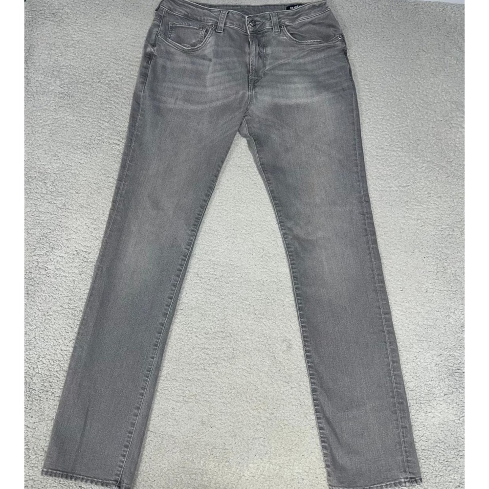 Buffalo David Bitton Black Story Jeans Men's 33x34 (30x32) Gray‎ Straight Leg